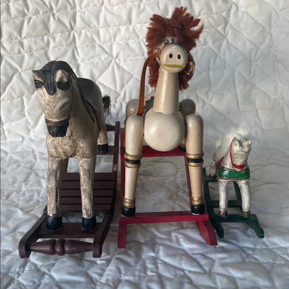 Charming Wooden Rocking Horse Set - Multicolor - Picture 6 of 9